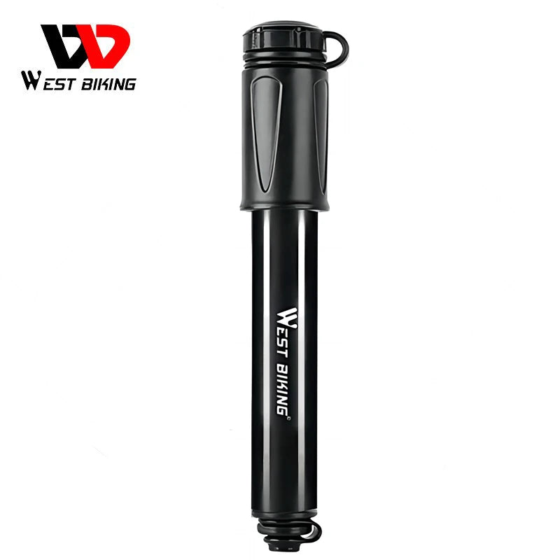WEST BIKING Mini Aluminum Alloy Bicycle Hand Air Pump | 100Psi Tire Inflator for Schrader and Presta