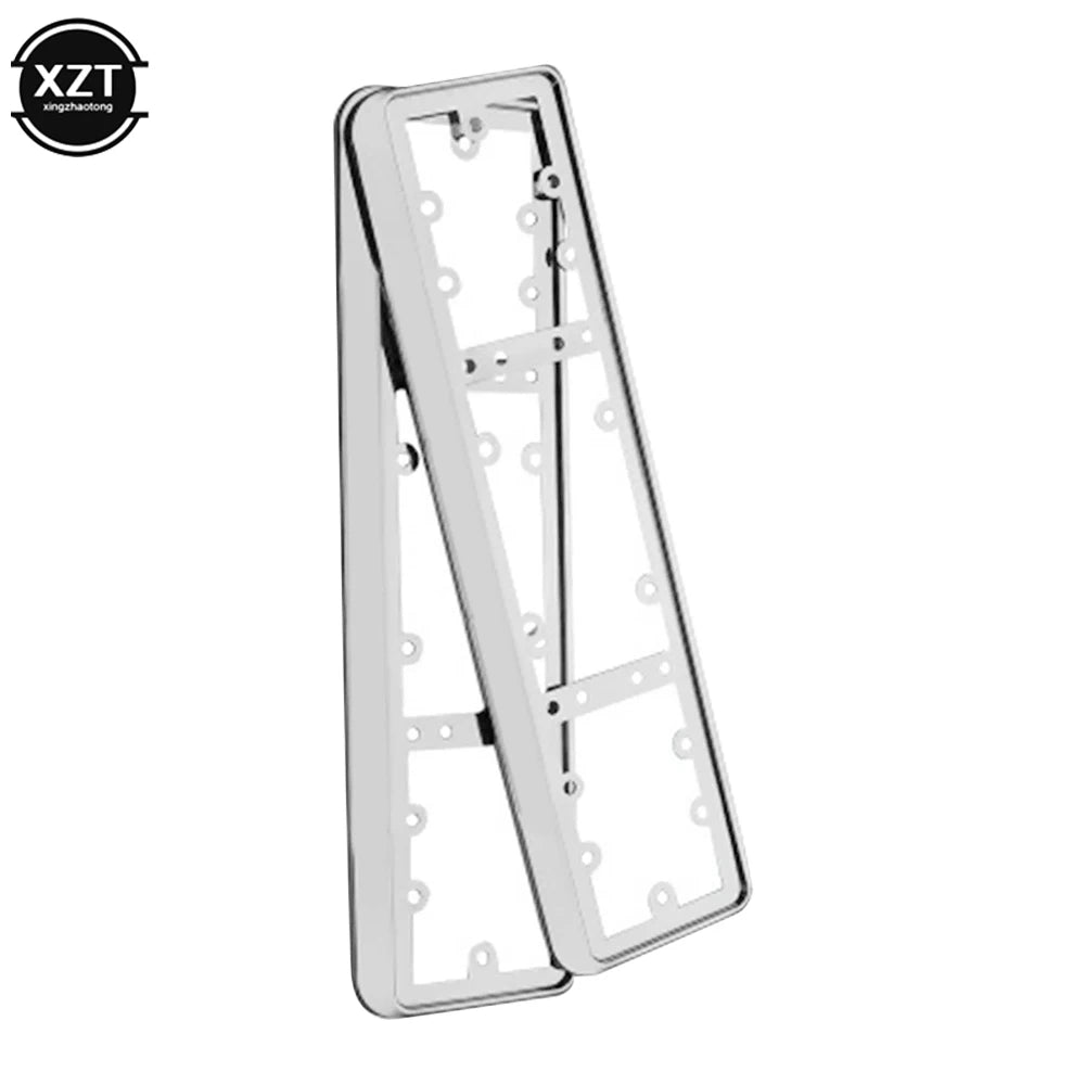 NEWEST 2PCS Car License Plate Frame Aluminum Alloy for EU Car License Plate Frame Num alternate view