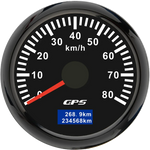30/60/80/120/200 Km/h GPS Speedometer 52MM Car Truck Speed Gauge Meter With GPS Antenn close-up view