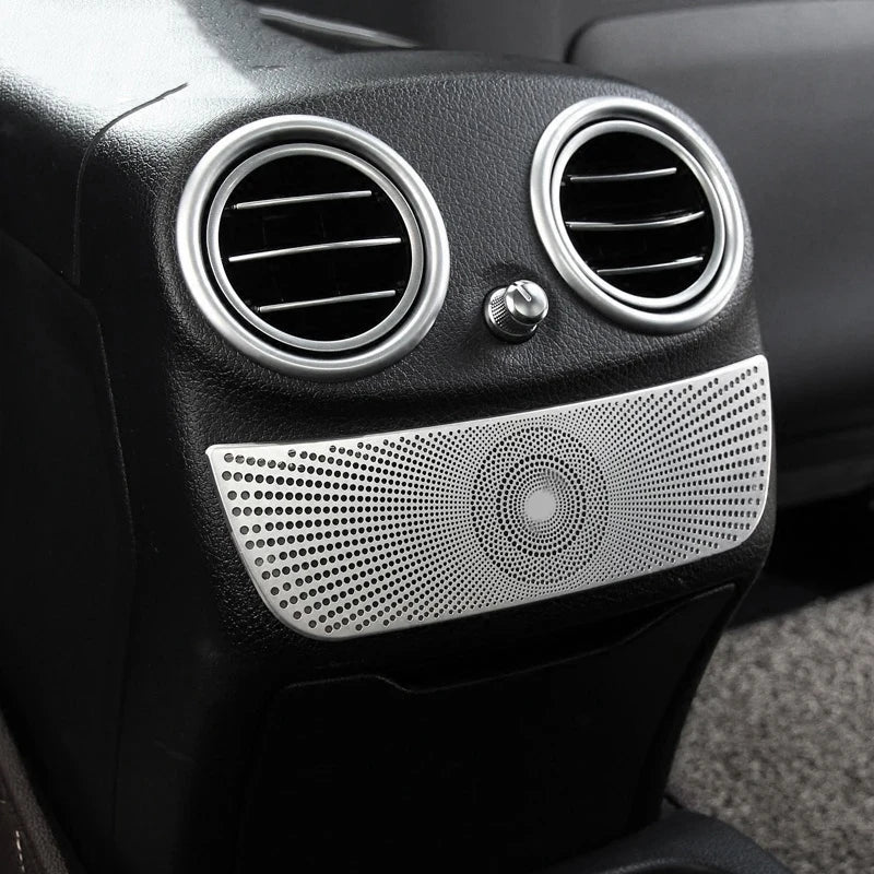 Car Rear Armrest Exhaust Air Vent Outlet Speaker Horn Decorative Cover Trim For Mercedes Benz C E GL