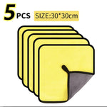 10-Pack Microfiber Car Wash Towels | 30x30 cm Cleaning & Drying Cloth Set additional angle