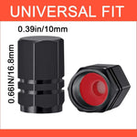 Aluminum Alloy Tire Valve Caps | 5 or 10 Pack Waterproof Dustproof Stem Covers close-up view