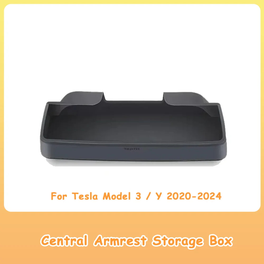 Central Armrest Storage Box for Tesla Model 3 Highland | Multi-Functional Glasses and alternate view