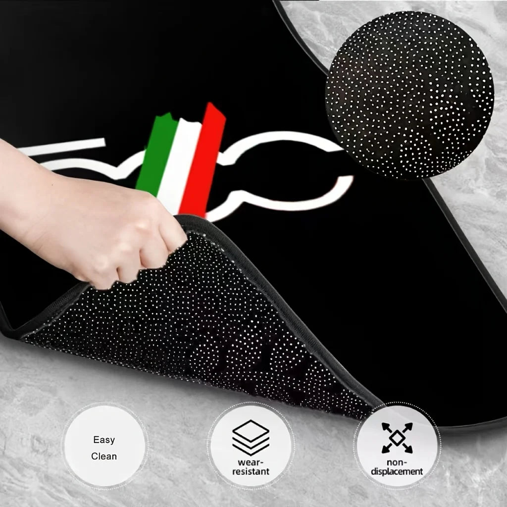 Universal Fit, Easy-to-Clean Suitable for Hatchbacks & Sedans 4pcs Minimalist FIAT 50 lifestyle view