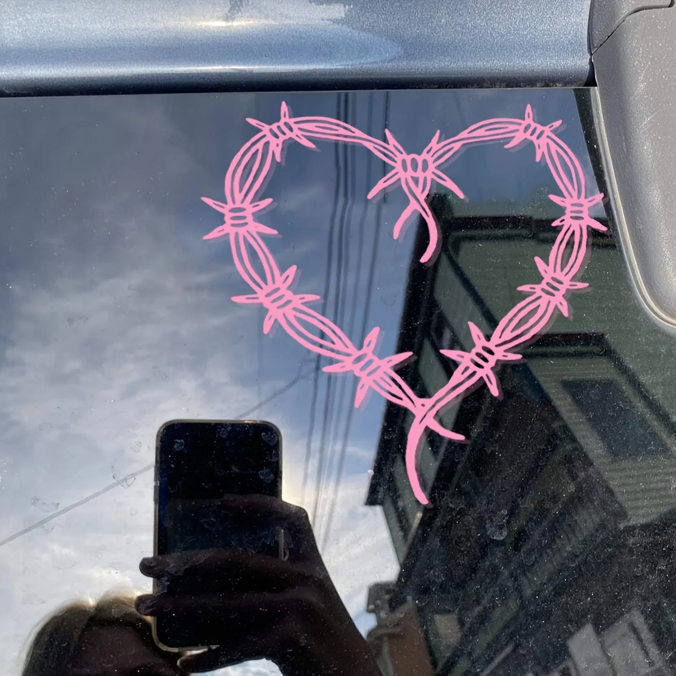 Diy Love Thorn Bow Stickers Voiture Figure Diy Adhesive Window Car Stickers Waterproof Auto Sticker