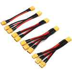 XT60 Parallel Battery Connector Y Splitter 14AWG Silicone Wire