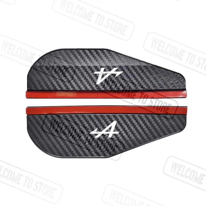 2pcs For Alpine Logo Kadjar Twingo Megane Scenic Espace Carbon Fiber Car Rearview Mir alternate view