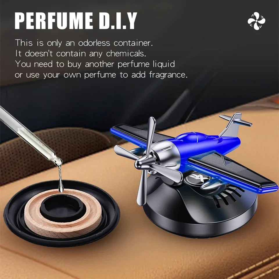 Car Solar Rotation Helicopter Aromatherapy Aircraft Long-Lasting Fragrance Car Dashboard Ornament Decoration Accessaries