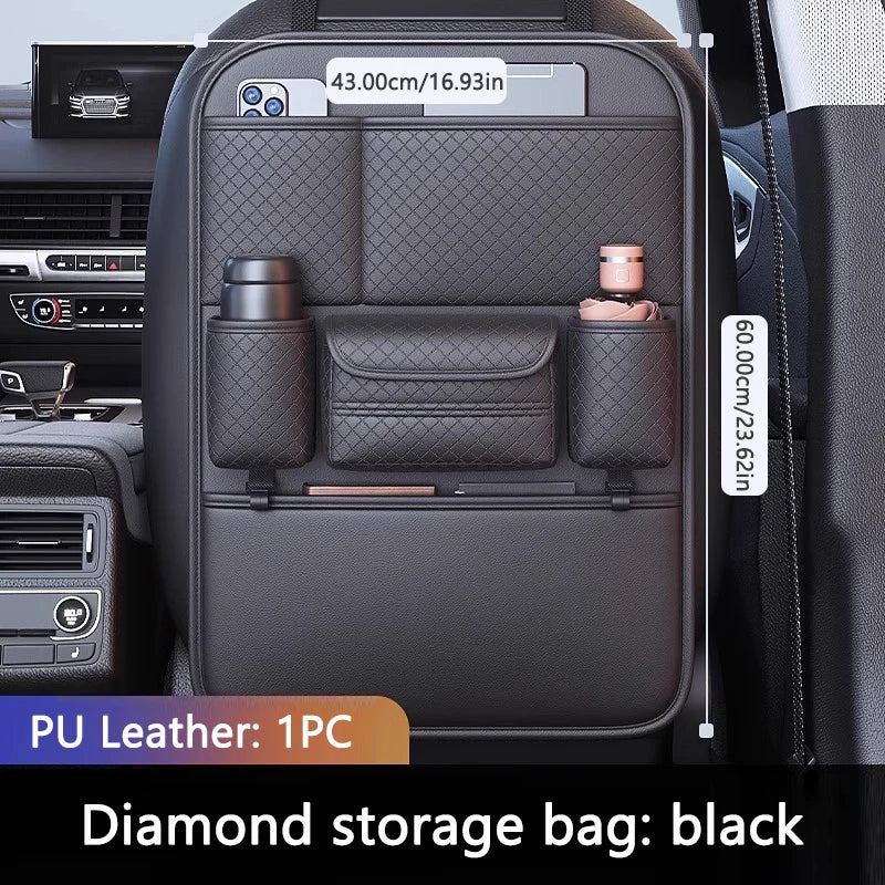 Multi-Functional Car Seat Back Organizer Multi-Pocket Storage Bag