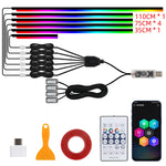 Universal Symphony Car Ambient Lights | LED Interior RGB Streamer Atmosphere Lamp additional angle