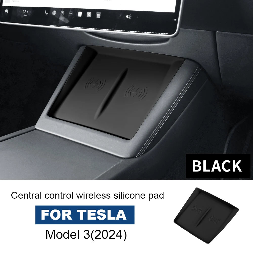 AIRSPEED Silicone Wireless Charging Pad for Tesla Model 3 Highland 2024 Model Y Junipe close-up view