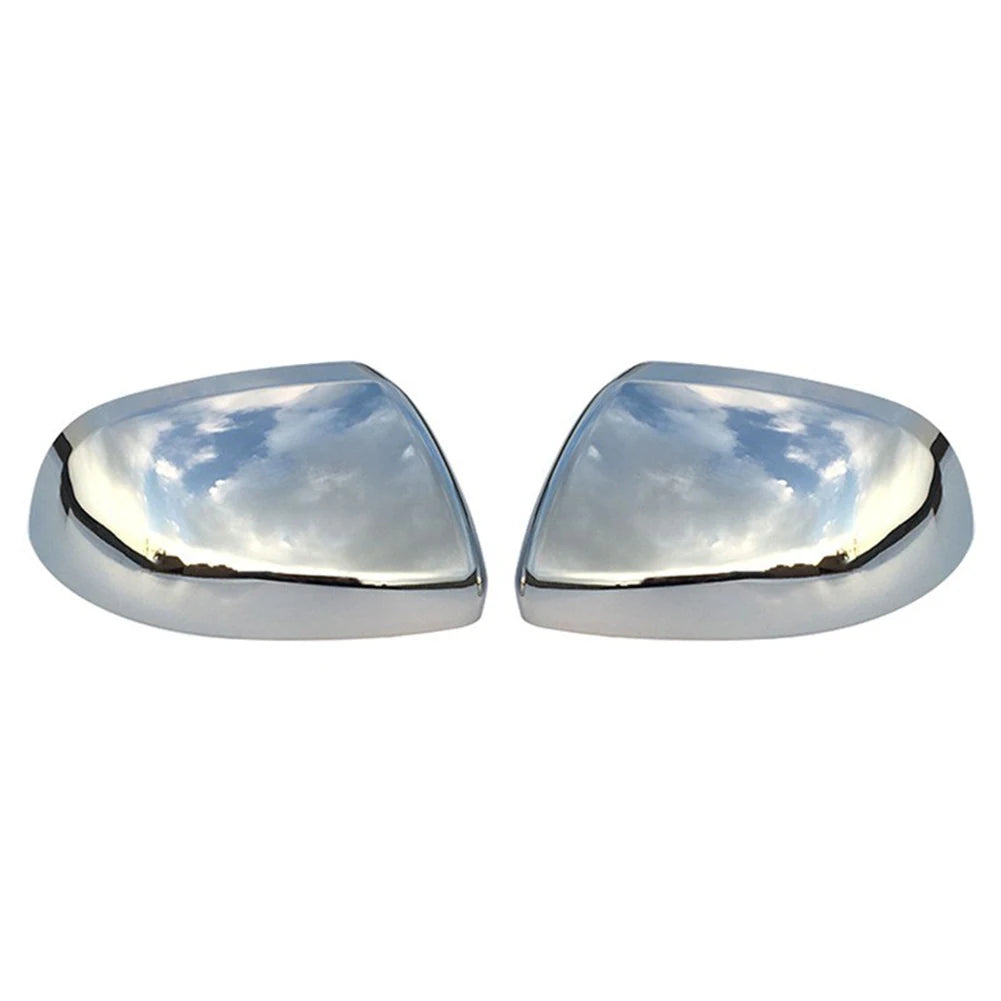 W447 Vito 2014-2023 Chrome Wing Mirror Cover Cap Bright Silver ABS Rearview Housing Replacement Parts Set 2 Pcs