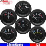 52mm 12V Car Gauge Set | Water Temp Oil Temp Oil Press Fuel Voltage Meter