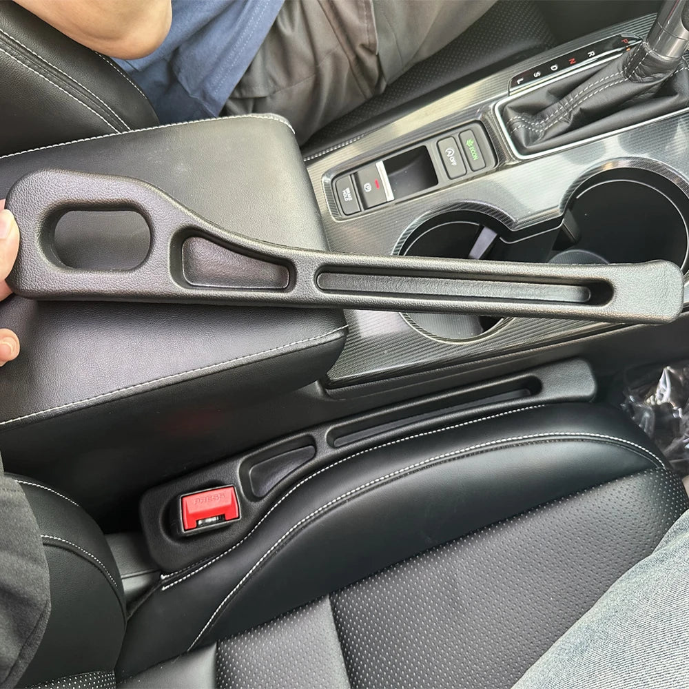 Car Seat Gap Filler Console Organizer 2 Pcs Black