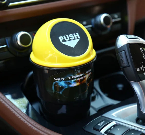 Car Cup Holder Trash Can Storage Bucket close-up view