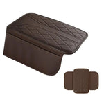 New Car Armrest Pad With Storage Bag PU Leather Car Elbow Pad Car Center Console Armrest Box Cushion Auto Armrests Storage Pad