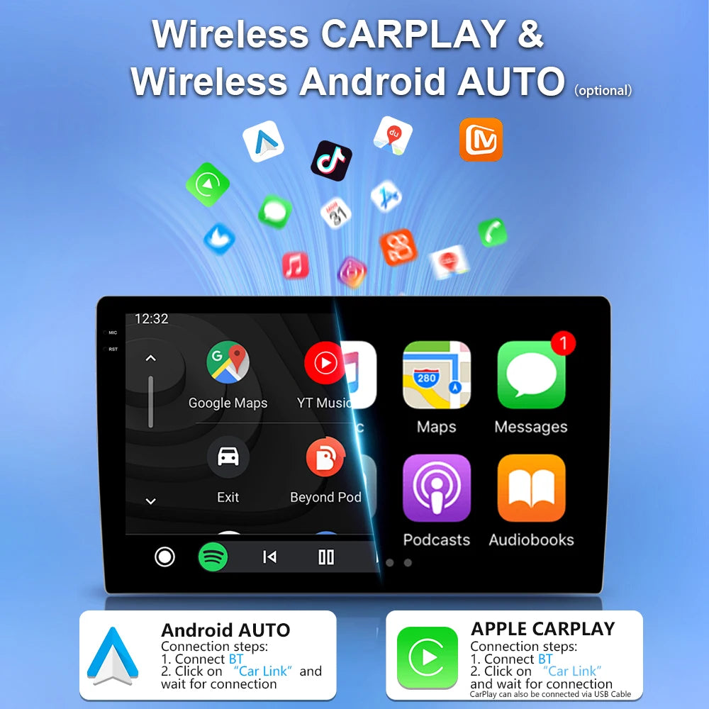 Carplay for Renault Clio 3 2005-2014 | Android 16 GPS Navigation Car Radio with 2K Sc lifestyle view