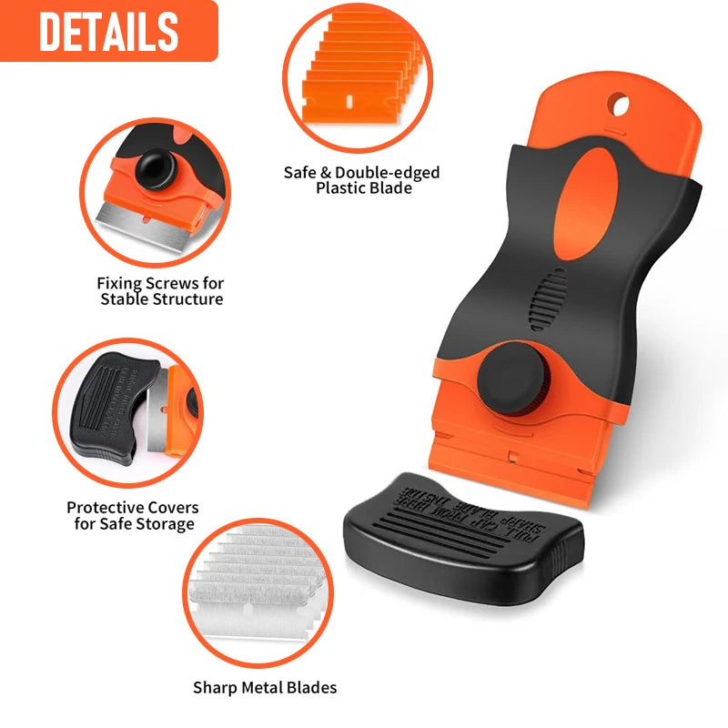 Auto Glass Cleaning Scraper Tool for Car Windows Stickers Non Scratch Scraper with Me alternate view