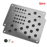Car Floor Mat Foot Heel Scuff Plate Non-slip Carpet Patch Auto Alloy Silver Cover Ant lifestyle view