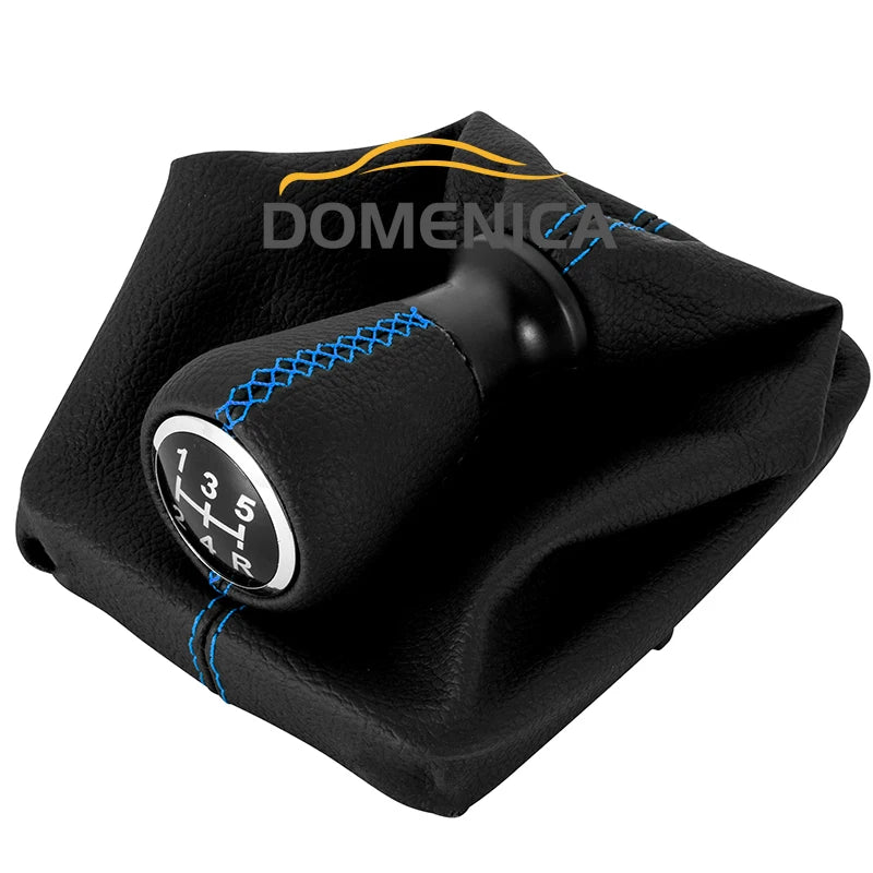 Manual Transmission 5 Speed Leather Gear Shift Knob Gaiter Boot Cover Shifter Handl additional angle