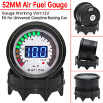 52mm Digital Air Fuel Ratio Gauge Car Gauge AFR 2 in 1 Voltmeter for 12V Vehicles detail view