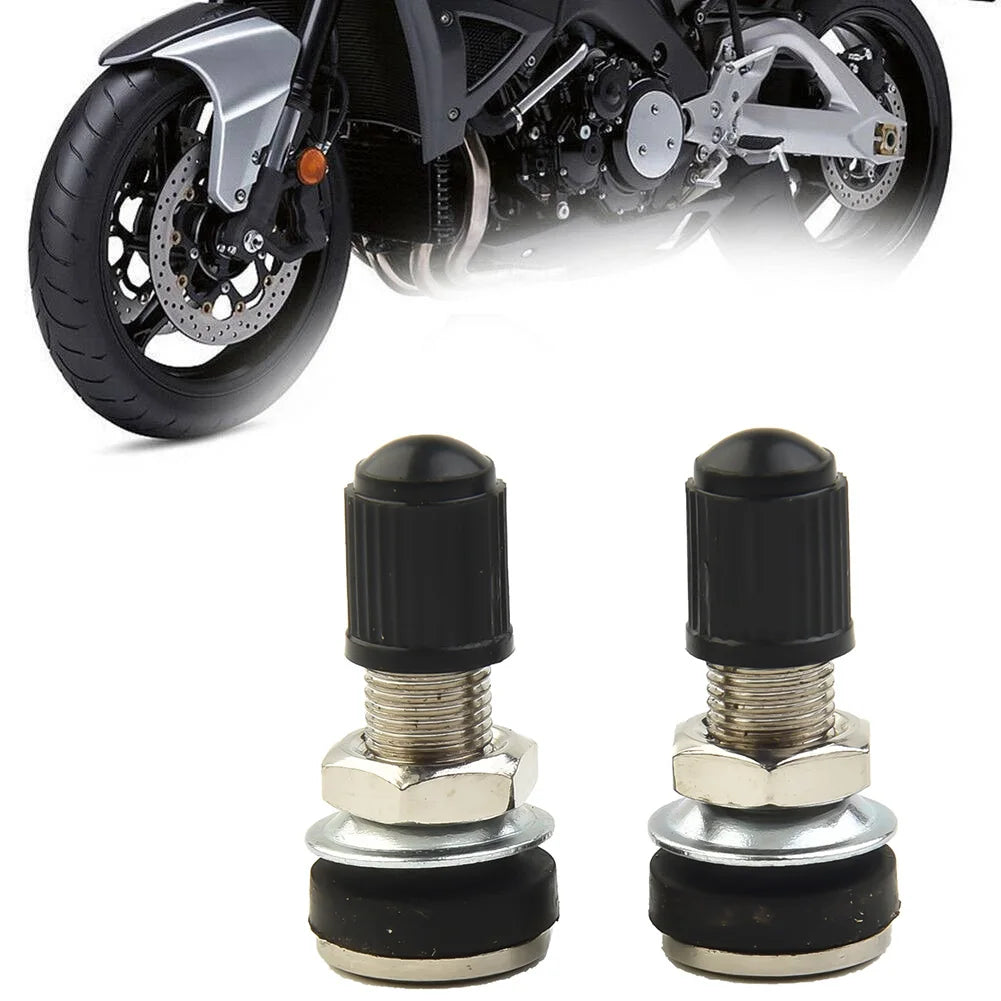 32mm Motorcycle Tyre Valve Dustcap Set | Tubeless Wheel Valve for Motorbike Scooter Quad detail view