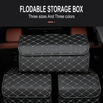 Car Trunk Organizer Box, Large Capacity, Auto Multiuse Tools, Storage Bag, Stowing, Tidying, Leather
