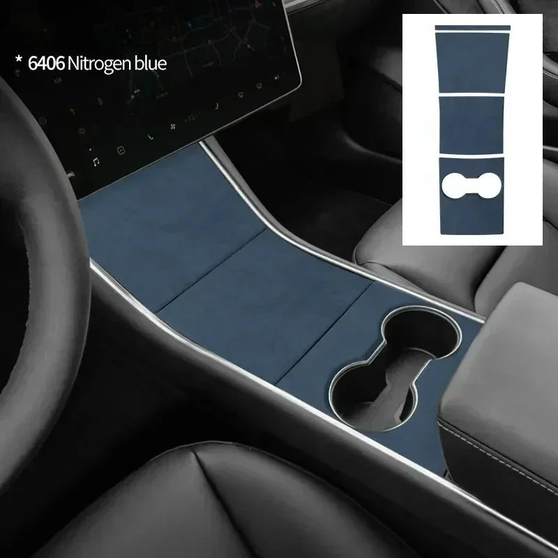 For Tesla Model 3 2017-2020 Car Central Console Gear Shifter Panel Modifed Decorative Cover Pad Sheath Shell Sticker