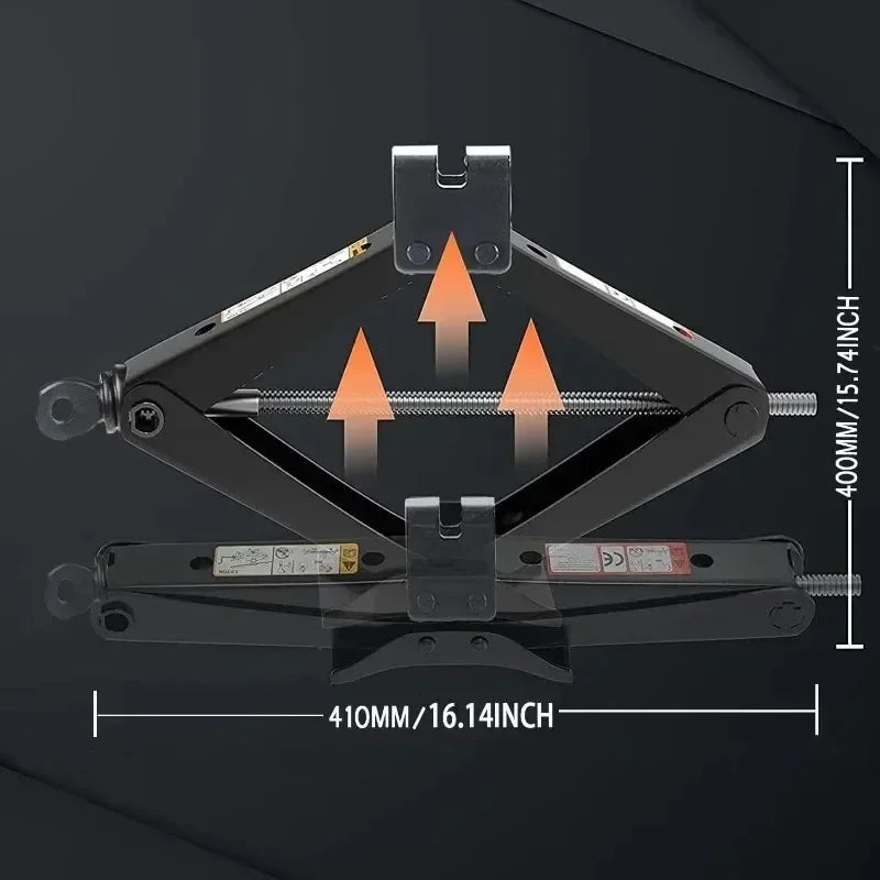 Hand Cranked Scissor Jack 08T 1T 2T Portable Labor Saving Car Jack Car Repair Tire Re lifestyle view