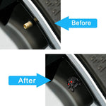 DSYCAR 4Pcs Skull Tire Valve Caps | Universal Dustproof Stem Caps additional angle