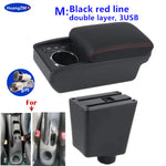 Car Armrest For Renault Clio 4 Armrest Box For Renault Captur Clio 3 III IV Double-Layer Storage Box Cup Holder Car Accessories