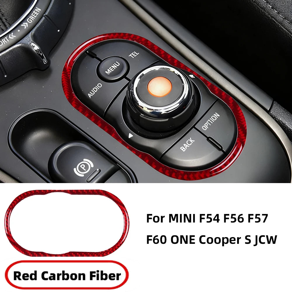 Carbon Fiber Car Multimedia Decorative Stickers For MINI ONE Cooper S JCW F54 F55 F56 alternate view