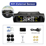 Yangood TPMS Car Tire Pressure Monitor | Solar USB Charging Color Display 4 Sensors detail view