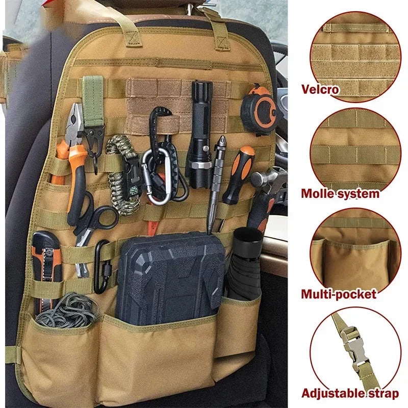 Car Seat Back Organizer Storage Pouch | Nylon