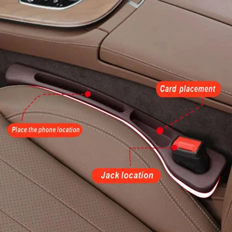 2Pcs Car Seat Gap Filler Console Organizer