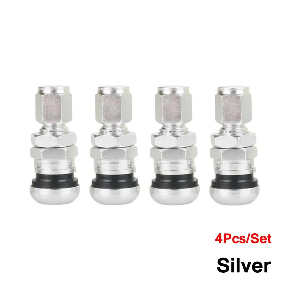 TQQTQQ 4Pcs Short Metal Bolt Tire Valve Stem Kit | Car Truck Motorcycle Accessories alternate view