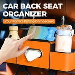 Car Seat Back Organizer Storage Bag with Double Hooks