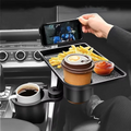 Universal Car Cup Holder Tray | 360° Rotating Adjustable Dual Cup Organizer alternate view