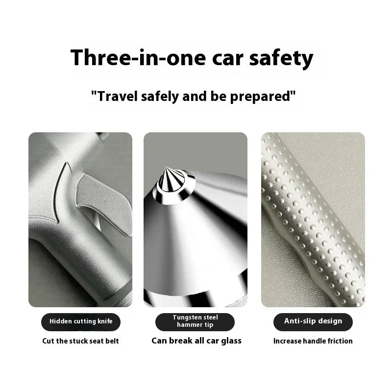 Car Window Breaking Safety Hammer Glass Breaker Tool close-up view