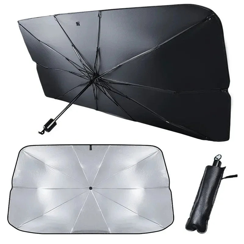 Car Sunshade Car Sunshade Retractable Sunscreen Heat Insulation Front Windshield Parasol