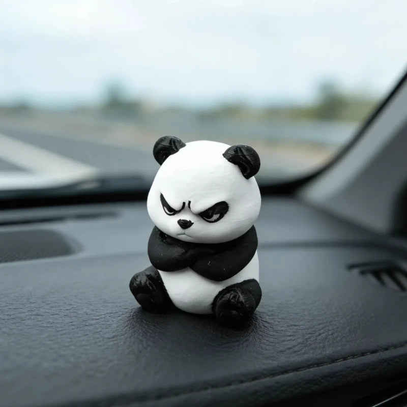 3D Printed Grumpy Panda Car Dashboard Ornament alternate view