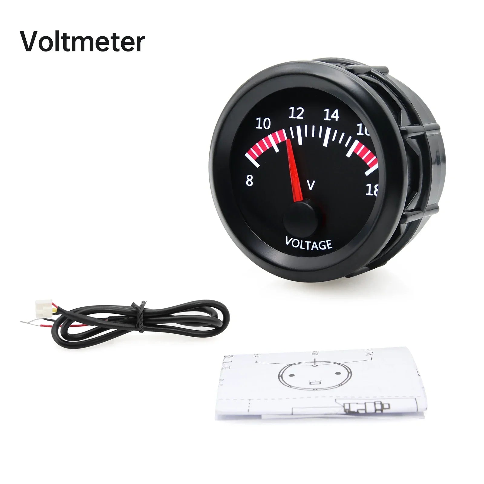 52MM Water Temp Oil Temp With Sensor Voltmeter Oil Pressure Gauge Vacuum Boost BAR Air Fuel Ratio EGT Car Gauge For 12V Car