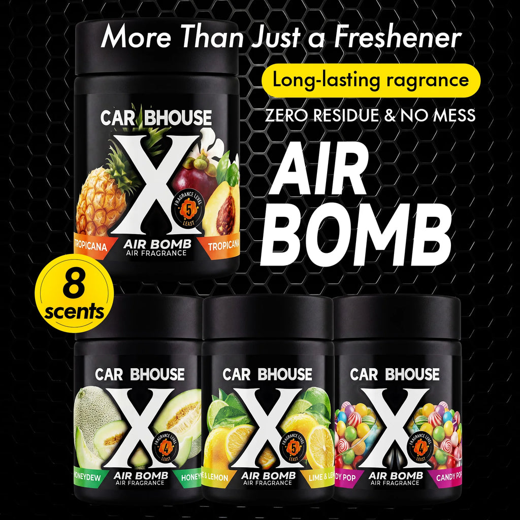 Portable Car Air Freshener | Solid Fiber Cotton Diffuser with Tropical Fruit Scent