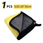 Car Wash Microfiber Towel 30x30/60CM Car Cleaning Drying Cloth Hemming Car Care Cloth De detail view