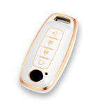 Soft TPU Keyfob Cover Case Keychain for Nissan 2025 2026 Armada PRO 4-X Versa X-Trail T33 Serena Rouge Kicks Pathfinder Ariya