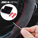 Fur Steering Wheel Cover with Needles and Thread, Anti-Slip