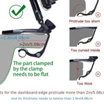 Lcars Metal-Textured Multifunctional Car Phone Holder, with Metal Clamp Arm and Abs Plastic Material, Used for Phone Navigation and Entertainment, Does Not Block the Line of Sight, Can Be Adjusted to Multiple Angles, Supports