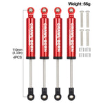 4PCS Metal Built-in Spring Shock Absorber 70/80/90/100/110mm for 1/10 RC Crawler Ca additional angle