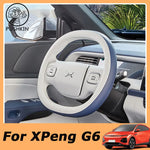 For XPeng Xiao Peng G6 2023 2024 2025 Car Steering Wheel Cover Leather Non-slip Auto Interior Accessories