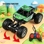 4-Way Remote Control Car with Lights, Anti-Slip Rubber Tires, Outdoor Off-Road Climbin close-up view